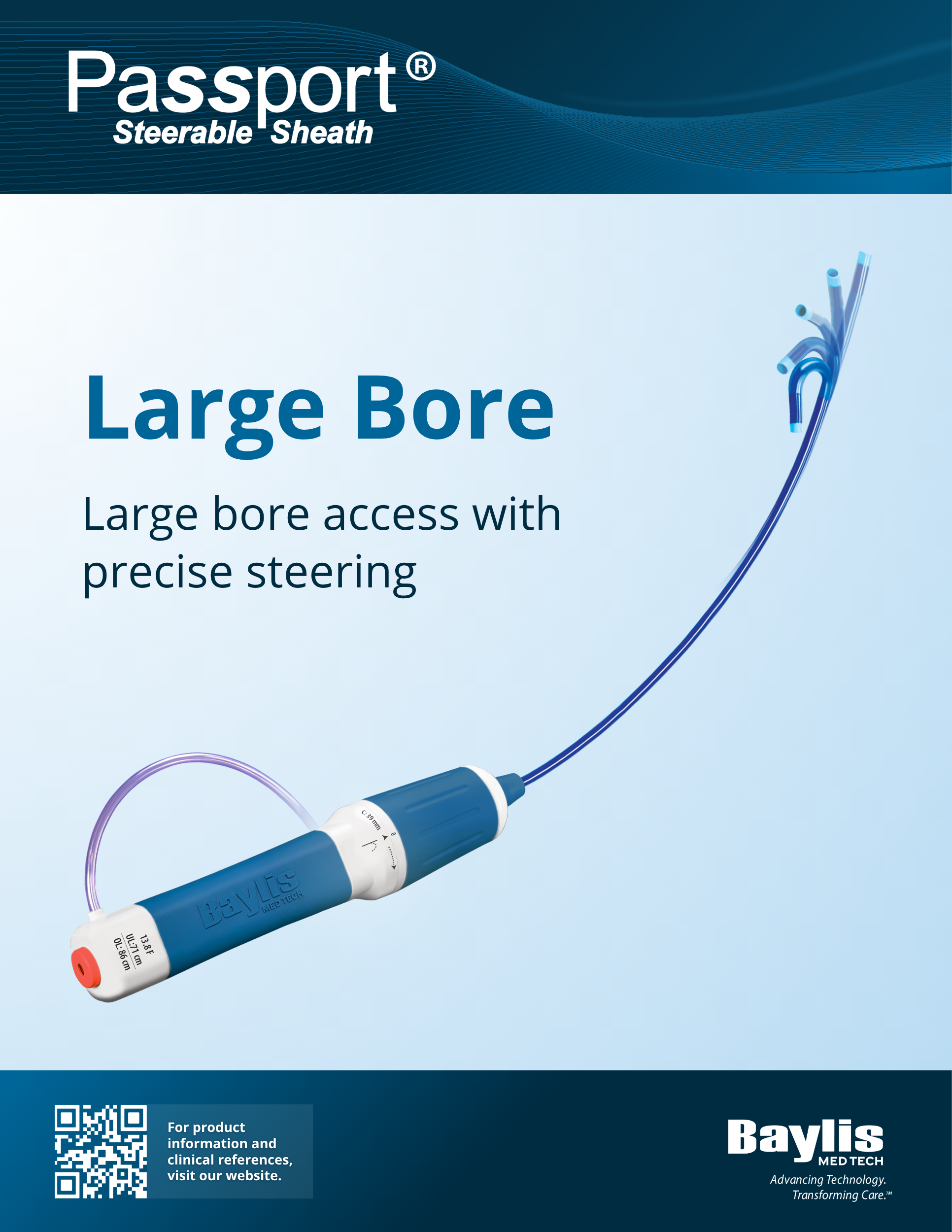Large Bore Passport Steerable Sheath