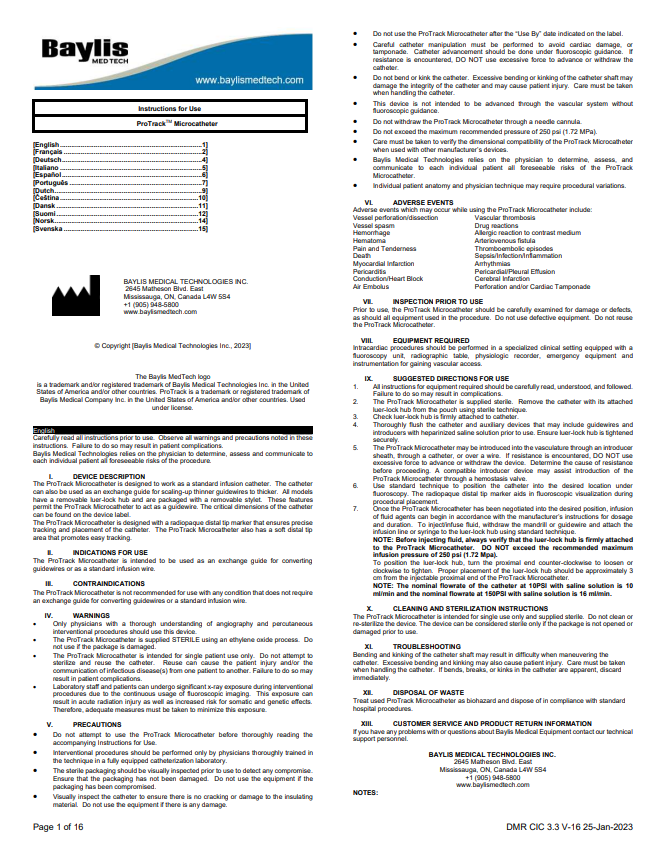ProTrack™ Microcatheter
